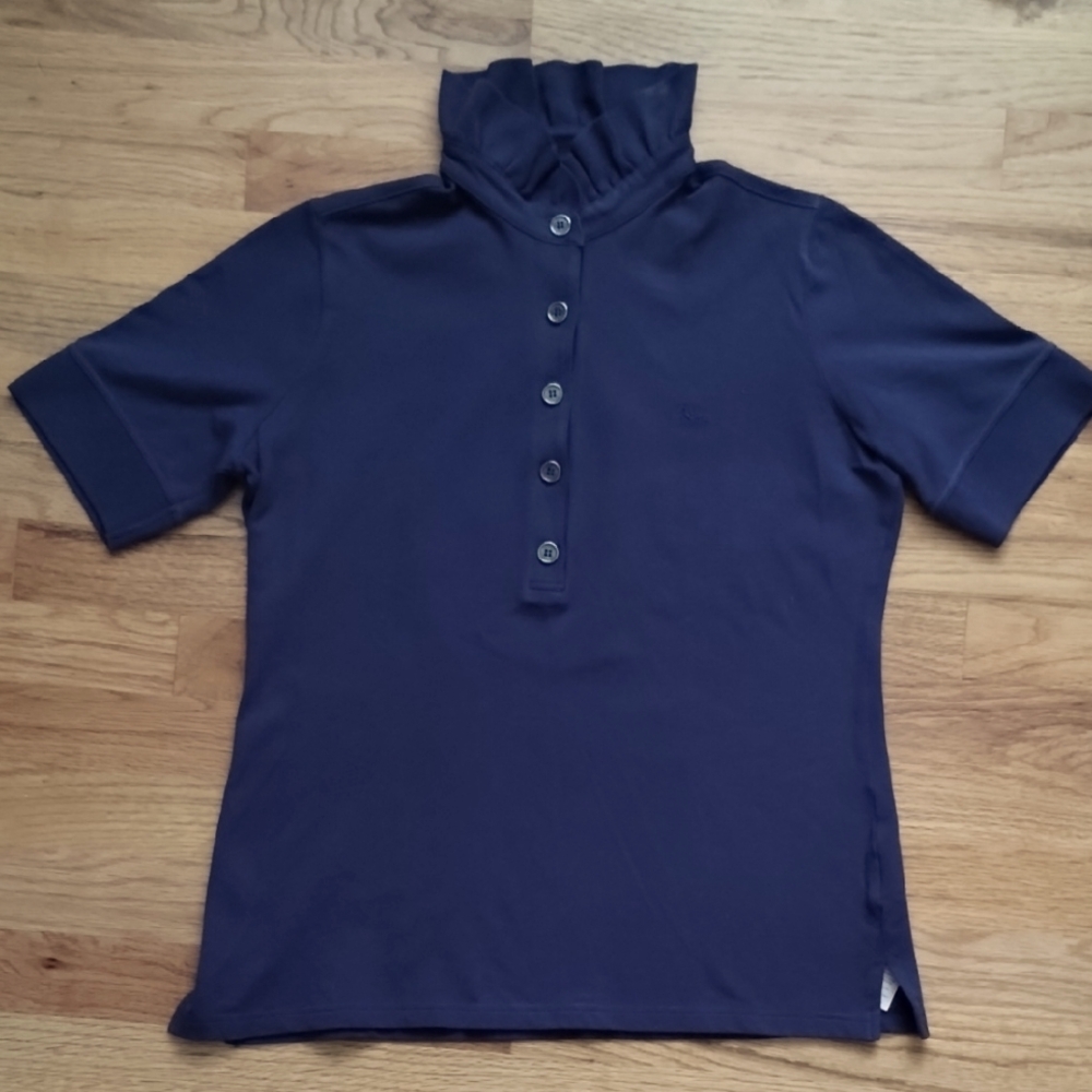 Burberry Dark Blue Button Down Polo
